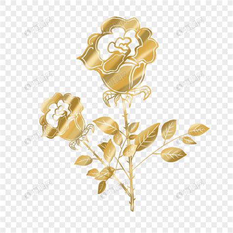 金枝抽象光效金玫瑰植物花卉元素素材下载-正版素材402076946-摄图网