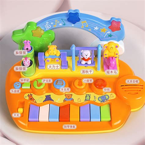 谷雨儿童电子琴宝宝音乐拍拍鼓婴幼儿早教益智玩具钢琴女孩1-3岁_虎窝淘