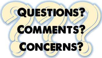 Questions Comments Concerns Clip Art free image download