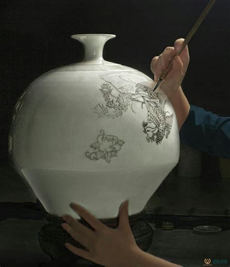 【丁点创艺】景德镇手工粗陶茶具中国画风手绘_中国风