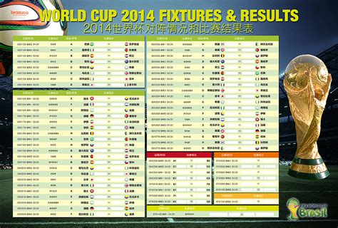 2014巴西世界杯赛程表海报_红动网