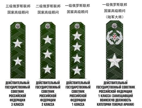 详细介绍俄罗斯的军官军衔等级分类，大将衔有五大特点