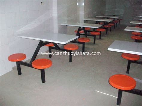 学生食堂桌椅四人位玻璃钢餐桌食堂餐桌椅组合食堂快餐连体餐桌椅-淘宝网