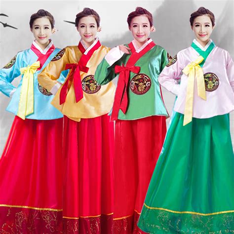 新款韩国传统大长今宫廷古装朝鲜族民族服装成人舞蹈表演服韩服女_虎窝淘
