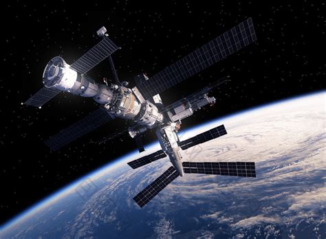 国际空间站和地球-包图企业站