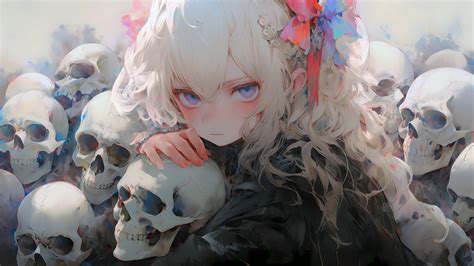 骷髅动漫女生头像温柔