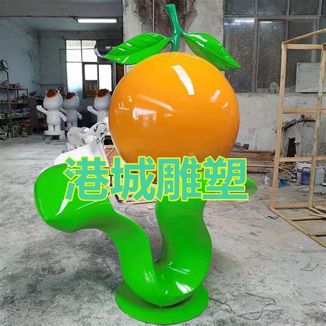 种植园大型地标志玻璃钢柑橘脐橙子雕塑定制厂家哪家好_港城雕塑厂家-站酷ZCOOL