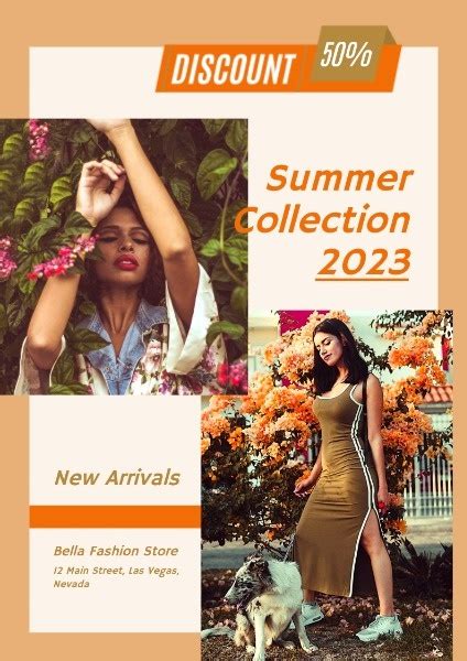 夏季服装销售英文海报模板在线图片制作_Fotor懒设计