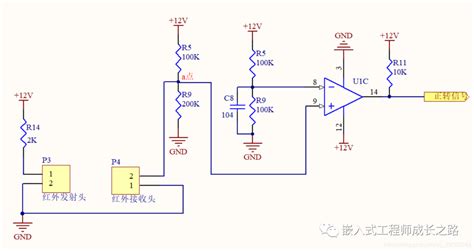 双红外LM393反射传感器电路原理图+PCB文件 - Altium Designer