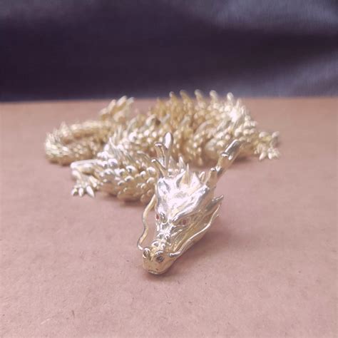 黄铜金龙可活动中国龙银龙3D神龙摆件古玩生肖铜龙工艺品收藏礼品-阿里巴巴