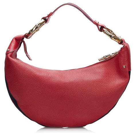 Gucci Leather Half Moon Hobo Bag Red Pony-style calfskin ref.787786 ...