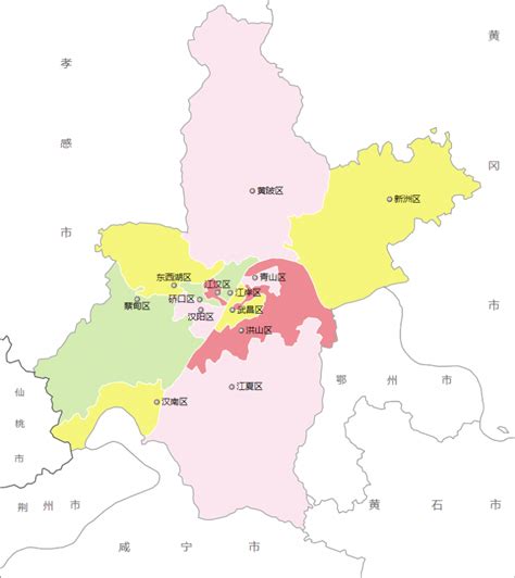 武汉市行政区划图图片 武汉市行政区划图图片