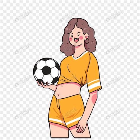 足球女生头像手绘温柔
