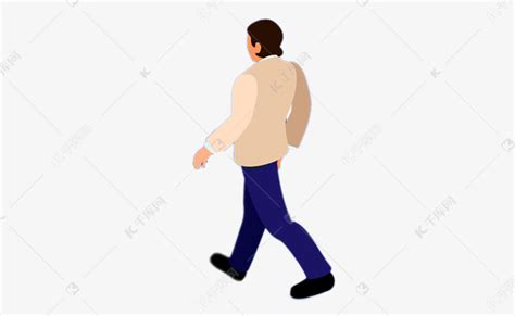 一个正在走路的男人素材图片免费下载-千库网