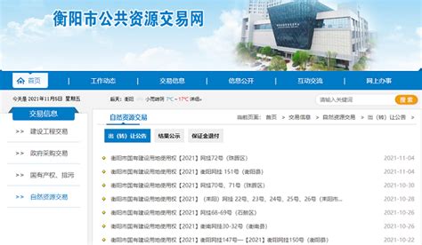衡阳县人民政府门户网站-衡阳县国有建设用地使用权交易公开