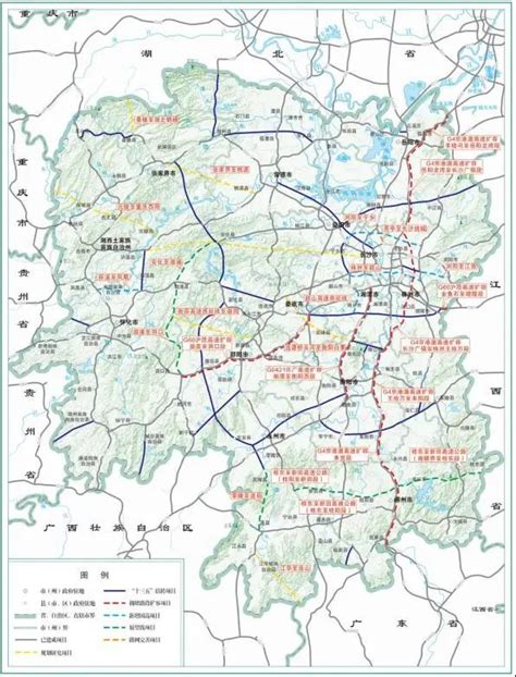 湖南高速规划线路图,湖南2030高速规划图,五湖南高速规划图(第2页)_大山谷图库