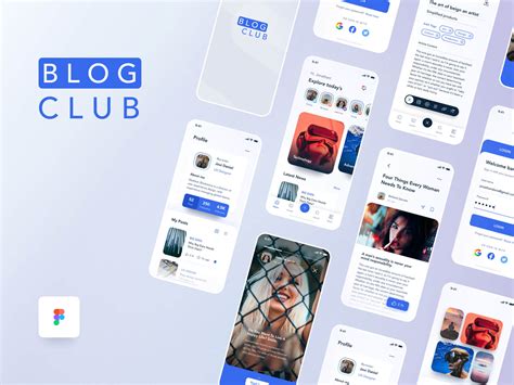简约的博客app UI kit设计模板—Blogie - 25学堂