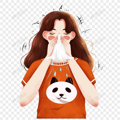 甜美女生打喷嚏头像