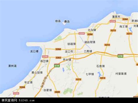 龙口市地图图片