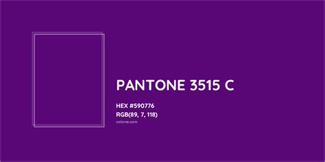 PANTONE 3515 C Complementary or Opposite Color Name and Code (#590776) - colorxs.com