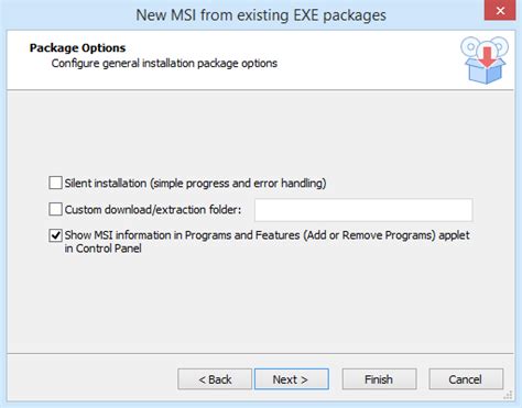 Convertir un package MSI en EXE