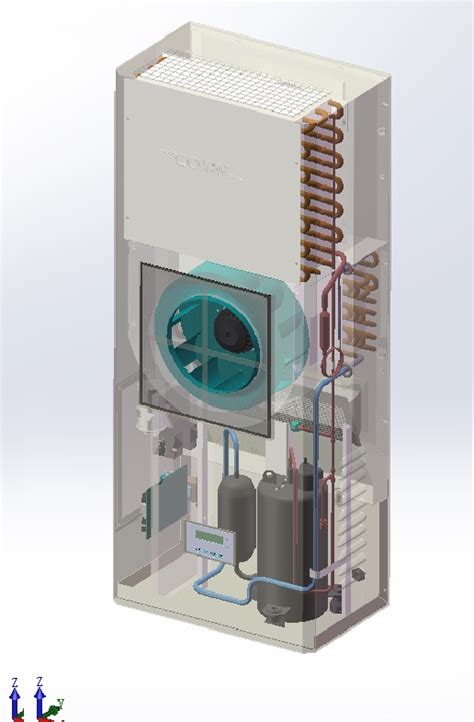 机柜空调 CA-3200W 3200W 机柜空调;电气空调，电器柜空调3D模型下载_三维模型_SolidWorks模型 - 制造云 | 产品模型