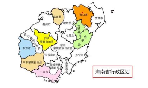 海南省行政区划地图_海南地图库