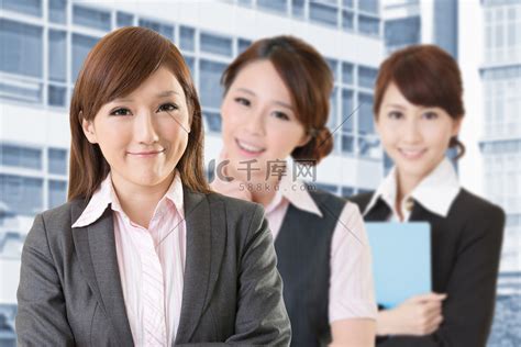 有信心亚洲业务的女人团队高清摄影大图-千库网