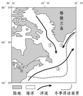 图中A海域若有一大渔场，用洋流剖面示意图来解释其成因，应是( )A．B．C．D．-组卷网