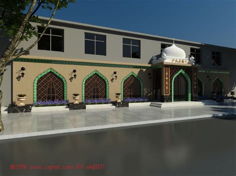 伊斯兰风格餐厅,建筑,室外场景max3d模型_古代场景模型下载-摩尔网CGMOL