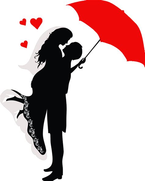 Romance Drawing Couple Silhouette Clip Art - Romantic Hug Couple ...