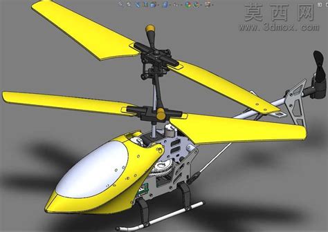 遥控直升机SW设计-免费机械三维模型设计软件下载-莫西网