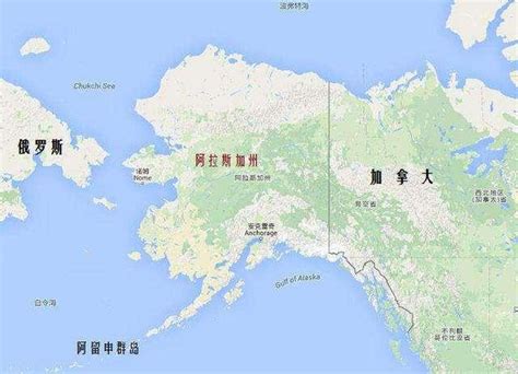 阿拉斯加州地图图片