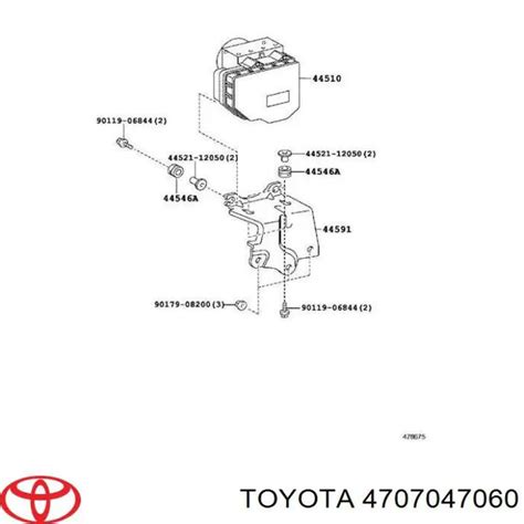 4707047060 Toyota bomba abs de cilindro principal de freno