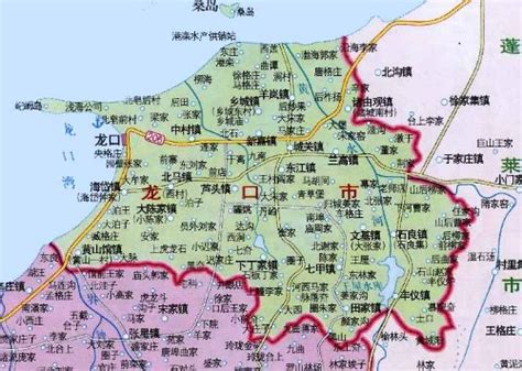 龙口市地图图片