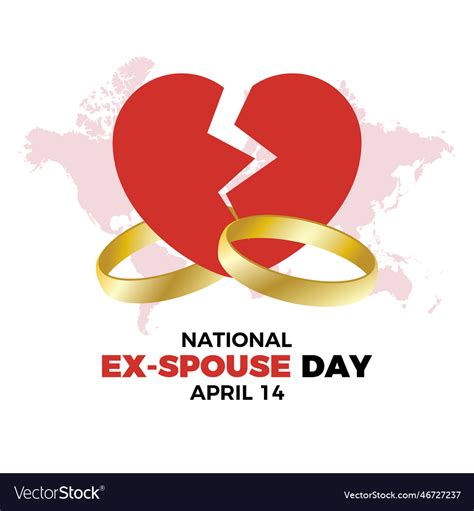 National ex-spouse day poster Royalty Free Vector Image