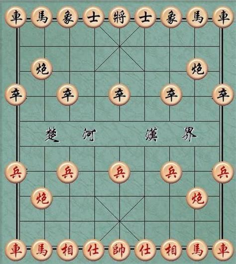 象棋的摆法图片