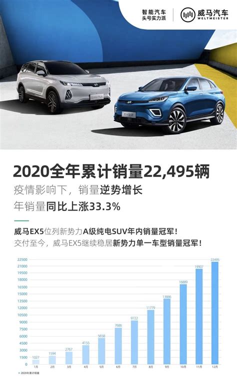 威马汽车 2020 全年累计销量 22,495 辆 - 42 号车库