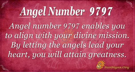 Angel Number 9797 Meaning: Aligning With Your Divine Mission - SunSigns.Org