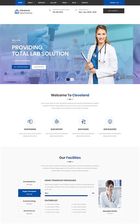 Medicom-医疗与健康网站前端Bootstrap html模板免费下载 - 魔棒网