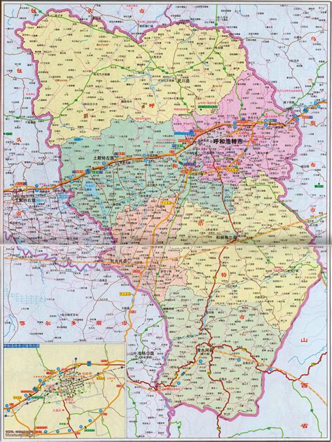 呼和浩特地图_呼和浩特市区地图全图高清版_地图窝