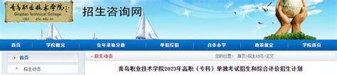 青岛职业技术学院2023年招生章程-信息学院