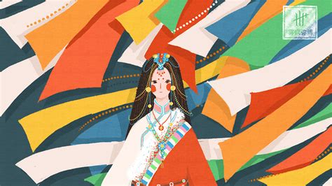 藏族人物插画设计|插画|商业插画|雾疯祢博设计师 - 原创作品 - 站酷 (ZCOOL)