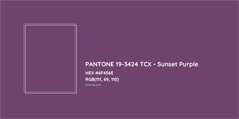 About PANTONE 19-3424 TCX - Sunset Purple Color - Color codes, similar ...