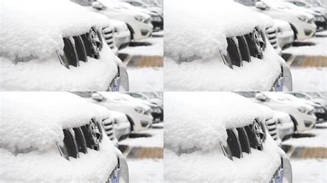 大雪天气行驶在厚厚的积雪马路上mp4格式视频下载_正版视频编号3528159-摄图网