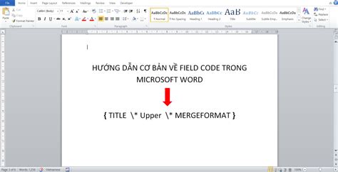 How to display/show or hide field codes in Word document?