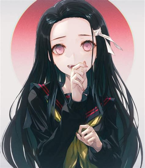 美甲甜美女生头像动漫