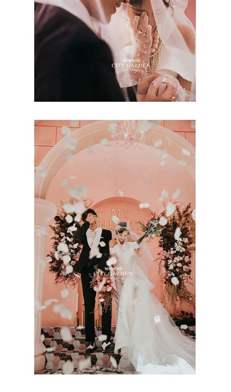 北京婚纱摄影中8090最爱的粉色系大教堂婚纱照风格，每个镜头竟都是大片 城市花园