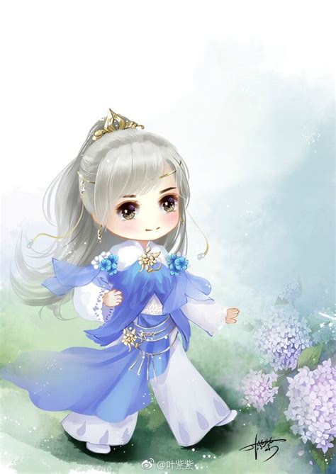 叶紫紫q版古风女生头像