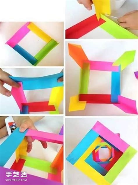 幼儿立体方块制作方法 漂亮纸立方体DIY图解_儿童折纸_巧艺网